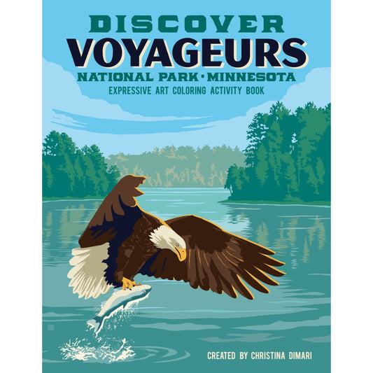 Discover Voyageurs expressive art coloring activity book