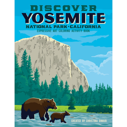 Discover Yosemite expressive art coloring activity book