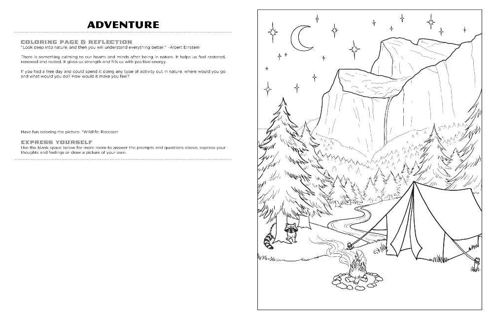 Discover Yosemite expressive art coloring activity book